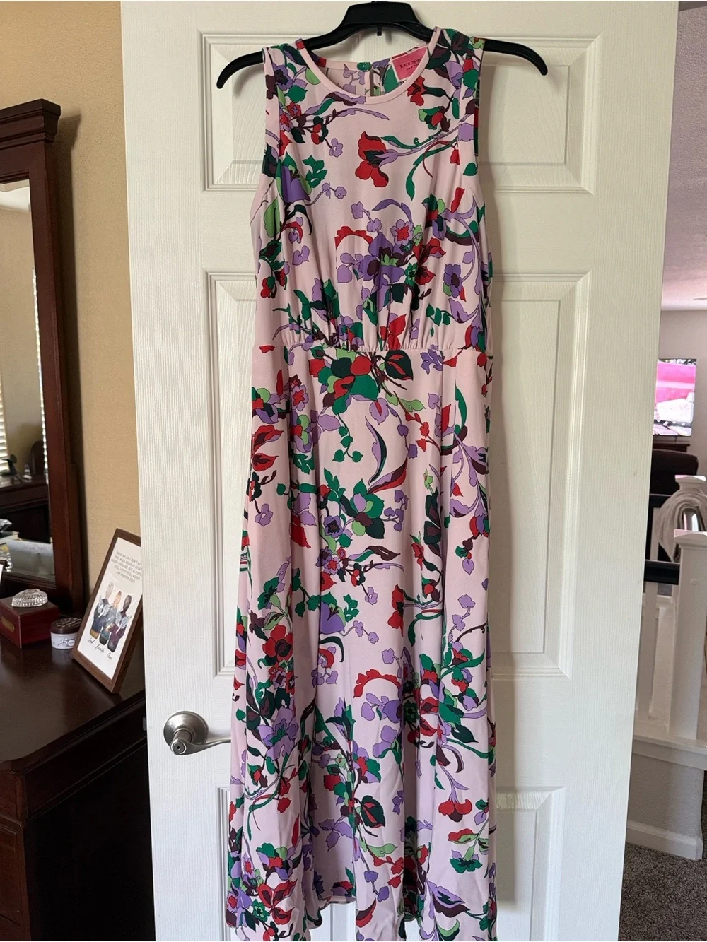 kate spade Lavender Floral Print Midi Dress